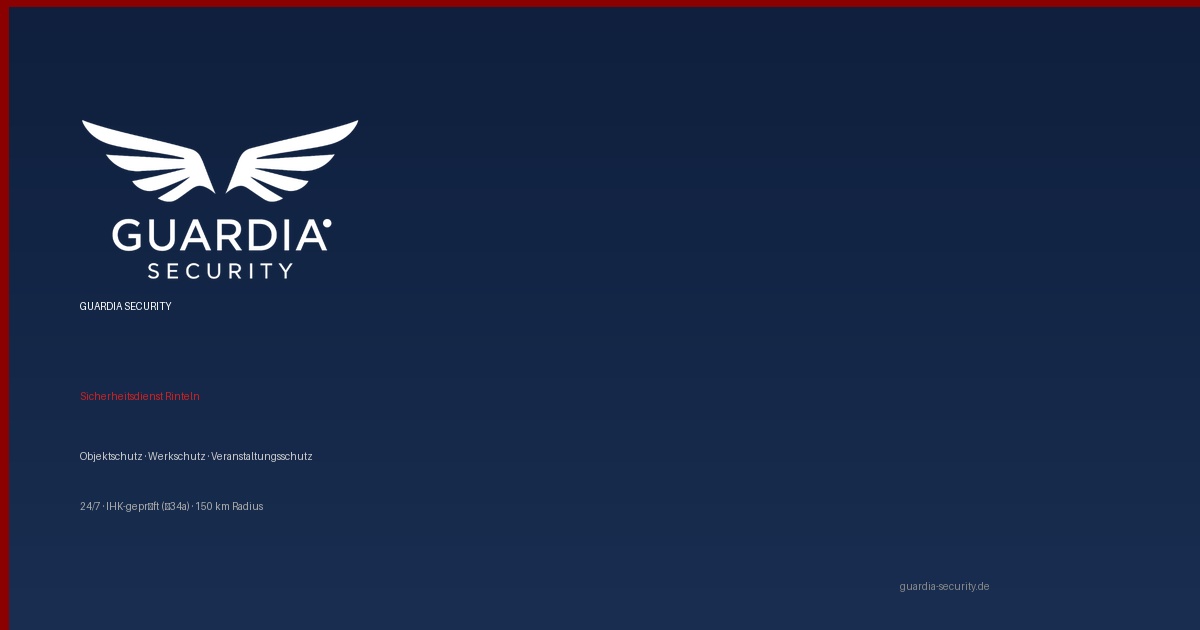 Guardia Security GUARDIA Security – Sicherheitsdienst Rinteln